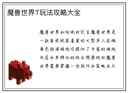 魔兽世界T玩法攻略大全